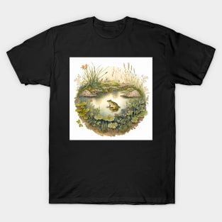 Watercolor Frog Pond T-Shirt